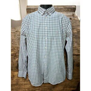 Givenchy Mens Modern Fit Long Sleeve Plaid Shirt Large
